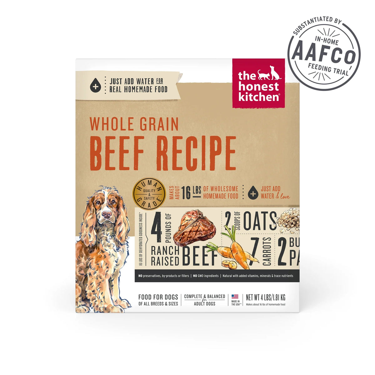 The Honest Kitchen Whole Grain Dehydrated Beef Dog Food