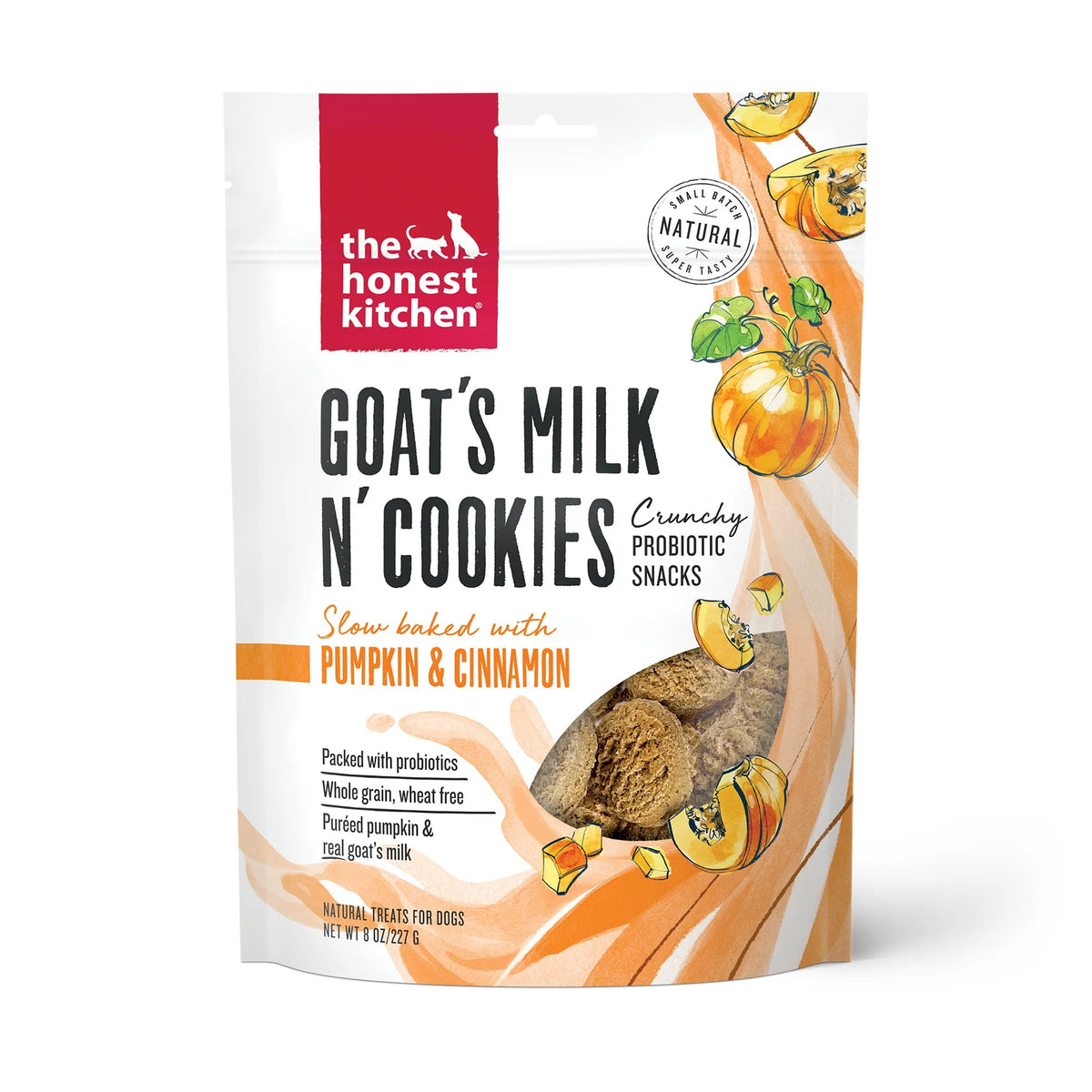 The Honest Kitchen Goat&#39;s Milk N&#39; Cookies Pumpkin &amp; Cinnamon Dog Treats