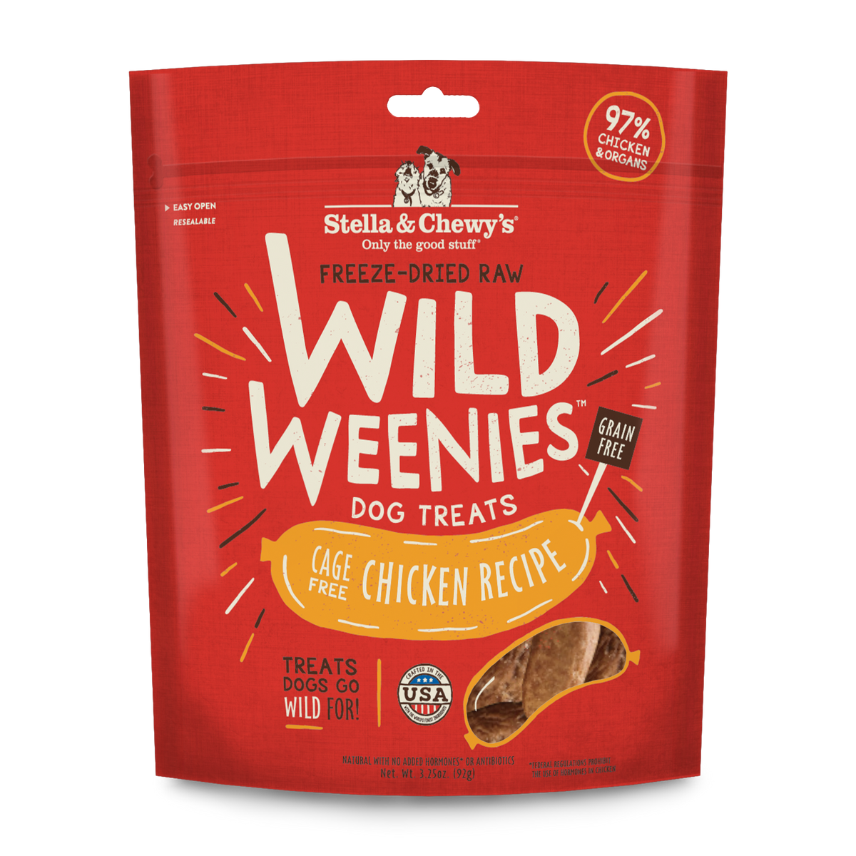 Stella &amp; Chewy&#39;s Freeze-Dried Raw Wild Weenies Chicken Dog Treats