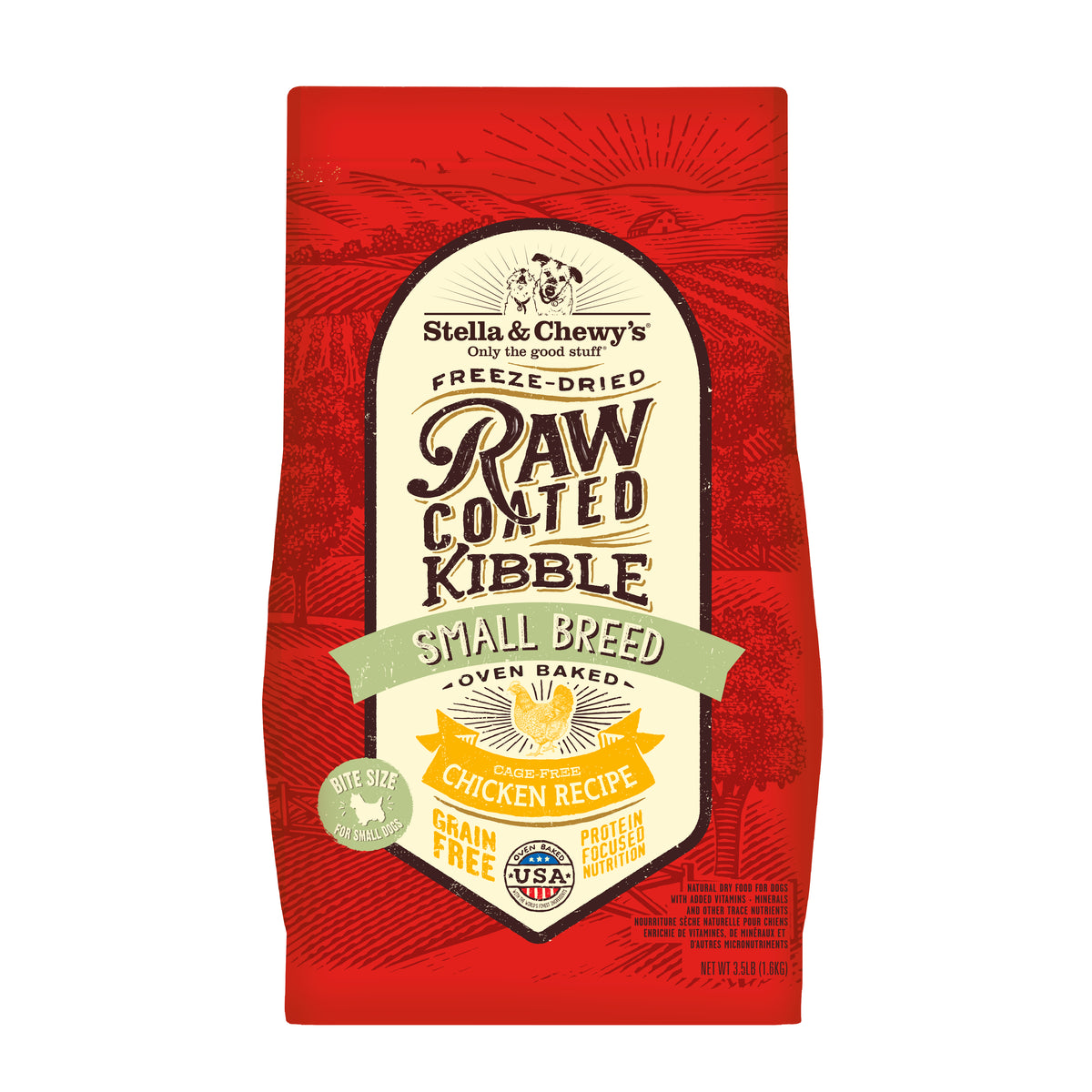 Stella &amp; Chewy&#39;s Kibble Raw Coated Chicken Small Breed Dog Food