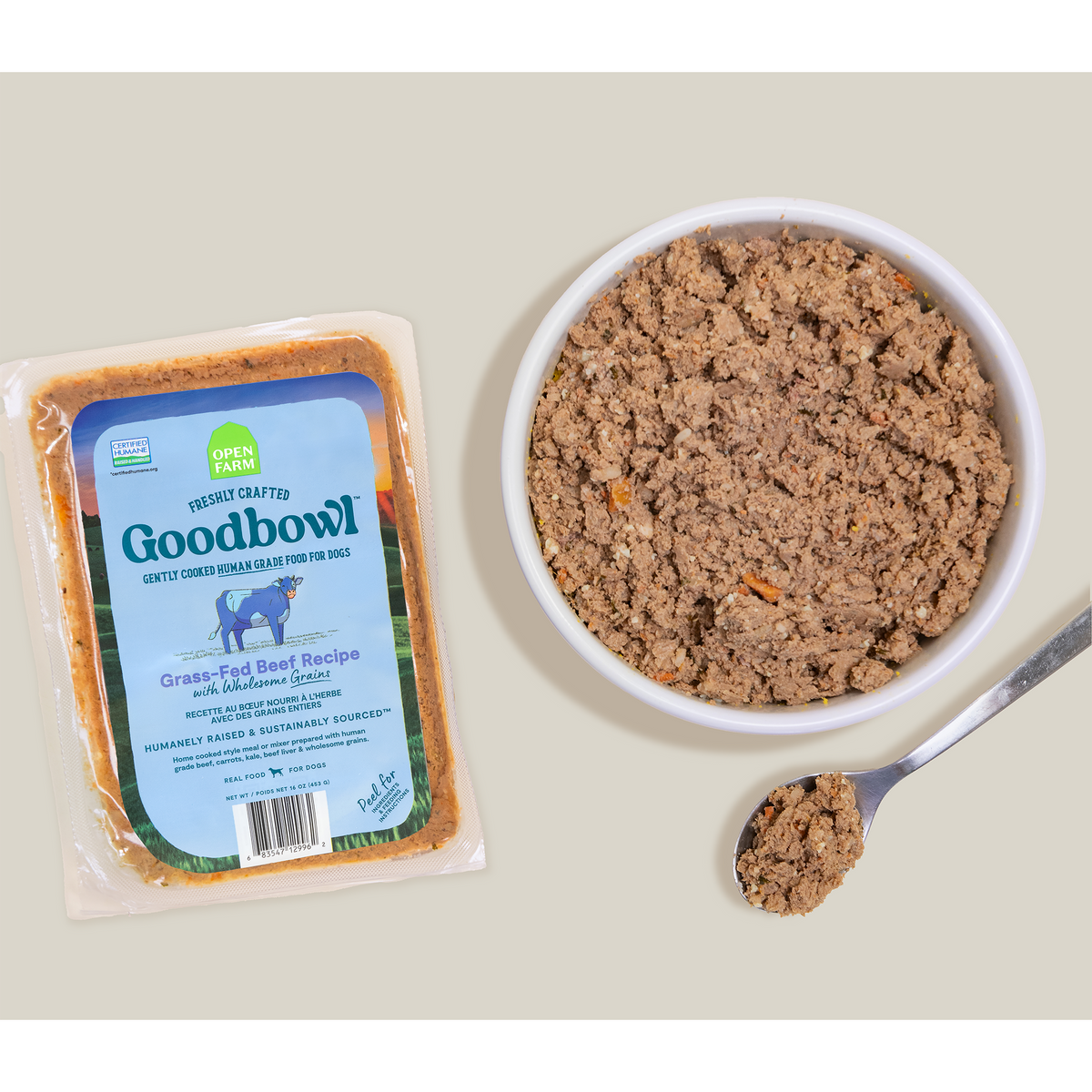 Open Farm Goodbowl Gently Cooked Grass-Fed Beef Frozen Dog Food