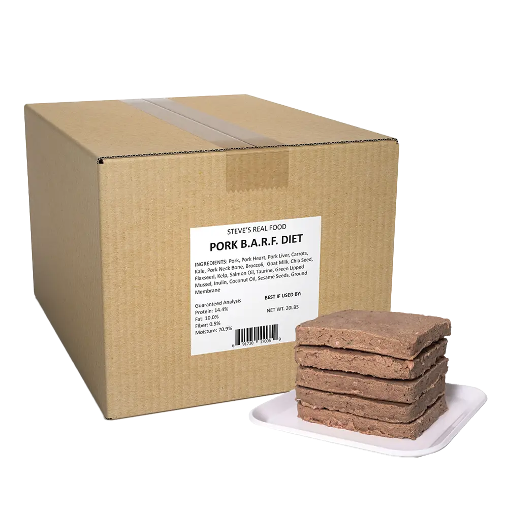Steve&#39;s Real Food Frozen Pork Raw Dog &amp; Cat Food