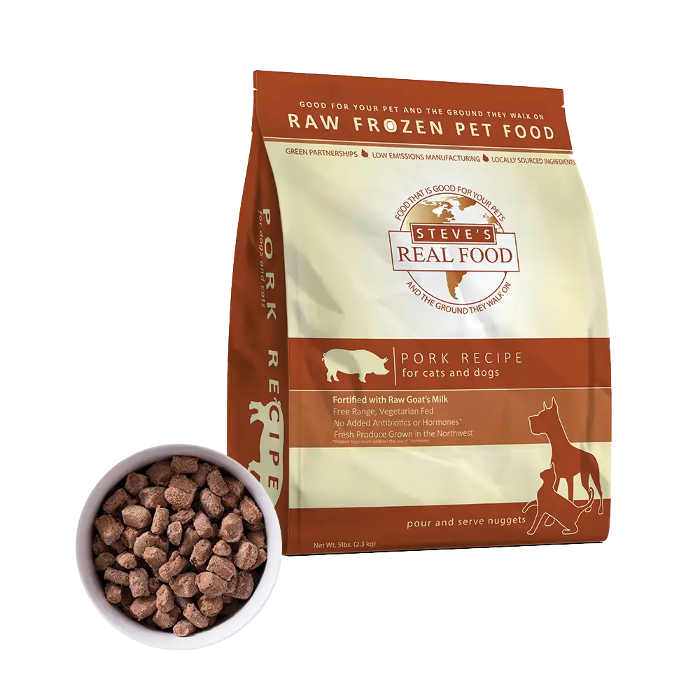 Steve&#39;s Real Food Frozen Pork Raw Dog &amp; Cat Food