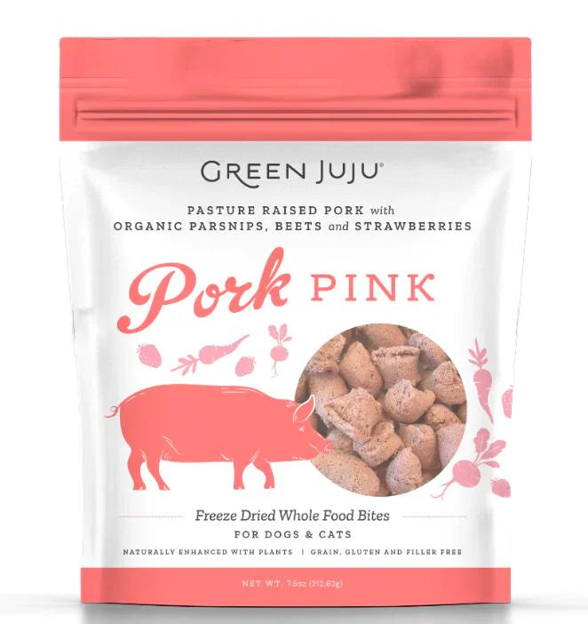 Green Juju Freeze-Dried Pink Pork Dog &amp; Cat Whole Food Bites