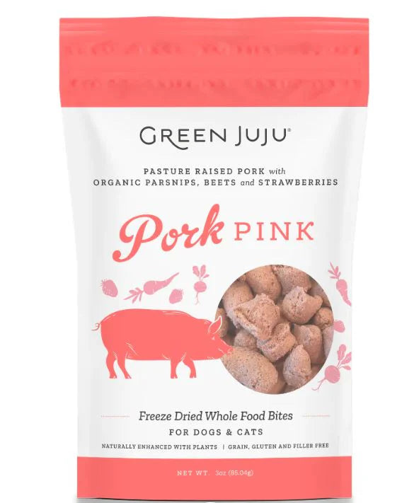Green Juju Freeze-Dried Pink Pork Dog &amp; Cat Whole Food Bites