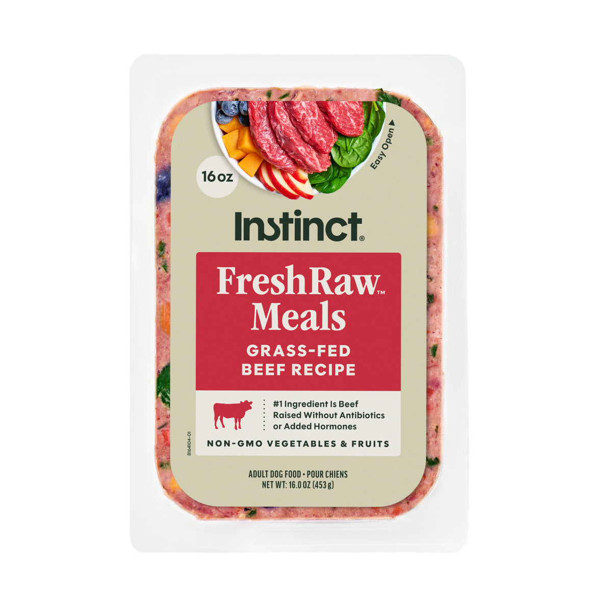 Instinct FreshRaw Meals Grass-Fed Beef Frozen Raw Dog Food