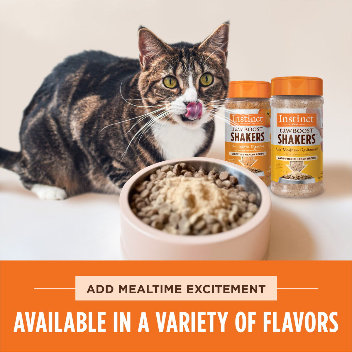 Instinct Freeze-Dried Raw Boost Shakers Grain-Free Chicken Recipe Freeze-Dried Cat Food Topper