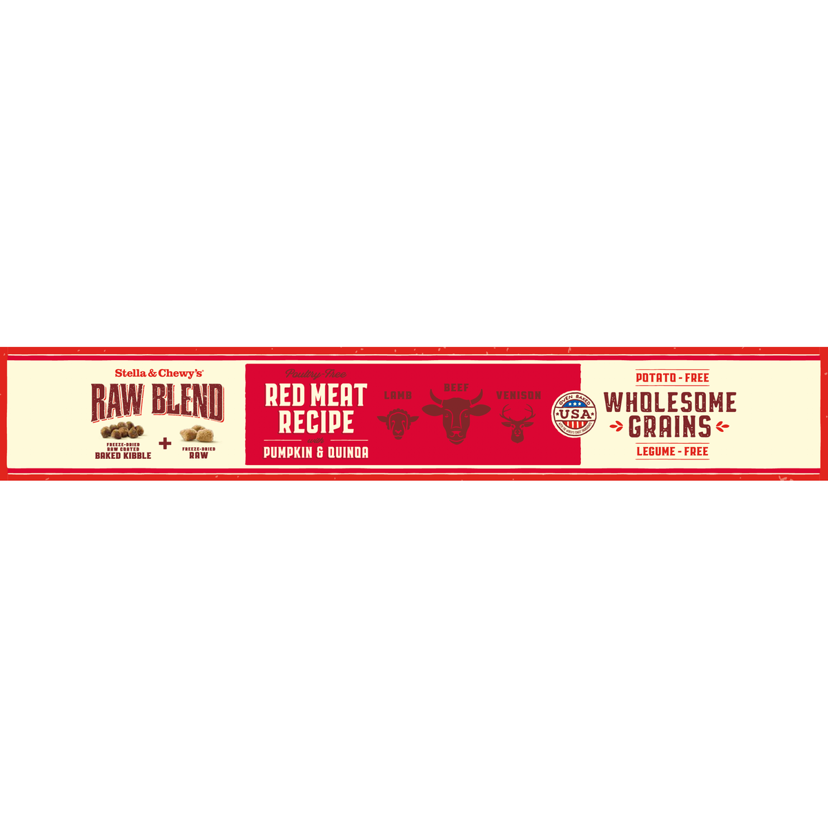 Stella &amp; Chewy&#39;s Kibble Raw Blend Wholesome Grains Kibble Red Meat Dog Food