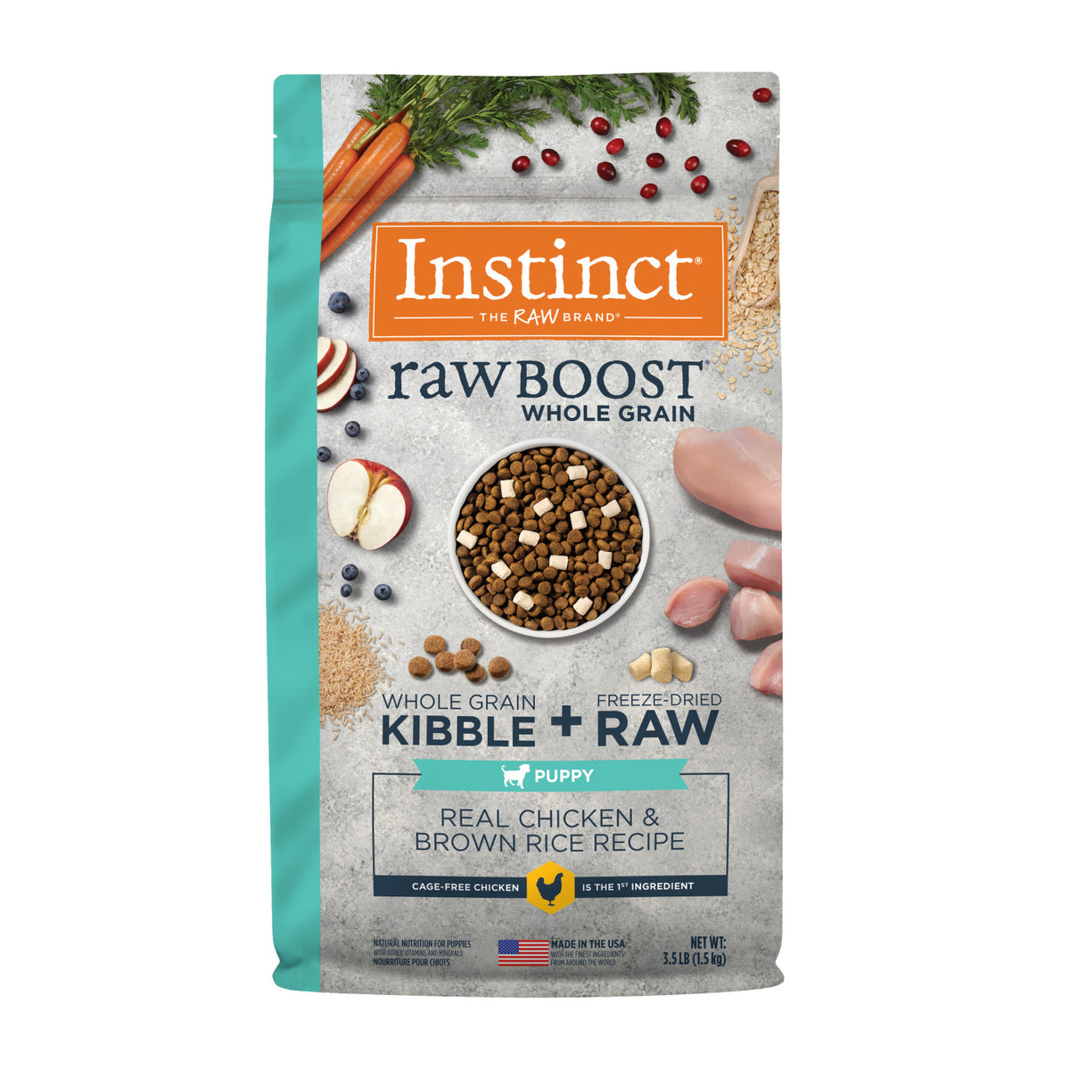 Instinct Raw Boost Puppy Whole Grain Real Chicken &amp; Brown Rice Recipe Dry Dog Food