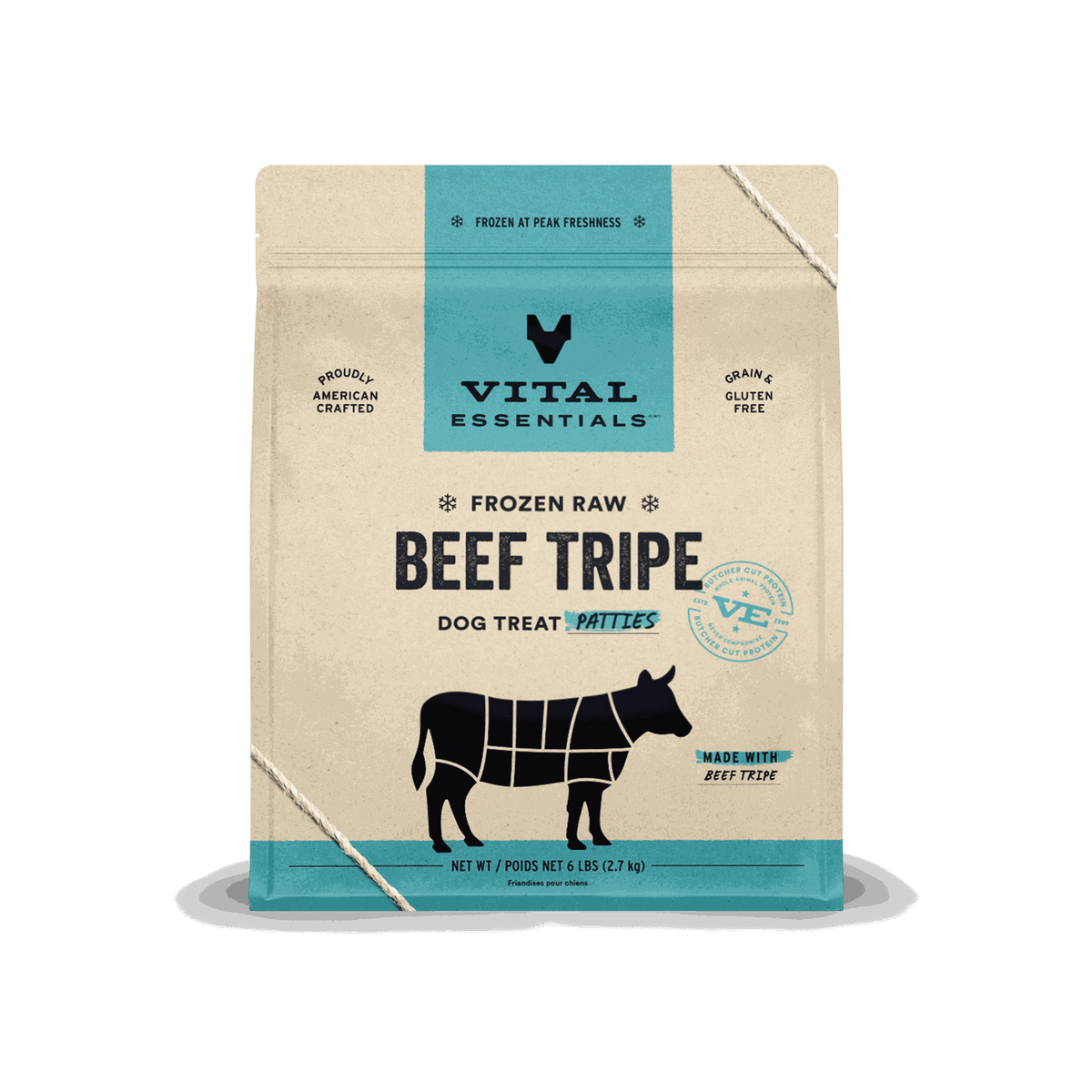 Vital Essentials Frozen Beef Tripe Raw Frozen Dog Treats