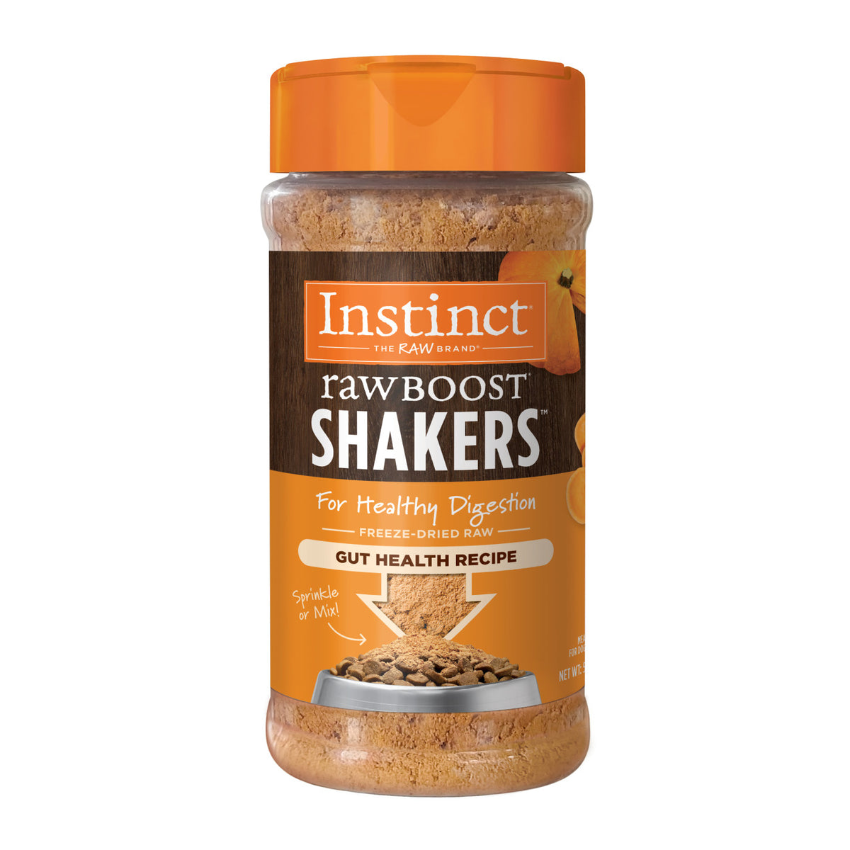 Instinct Freeze-Dried Raw Boost Shakers Grain-Free Gut Health Recipe Dog Food Topper