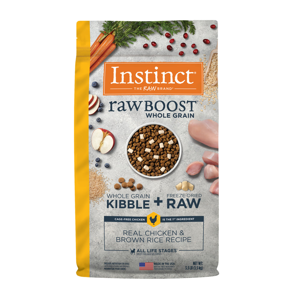 Instinct Raw Boost Whole Grain Real Chicken &amp; Brown Rice Recipe Dry Dog Food