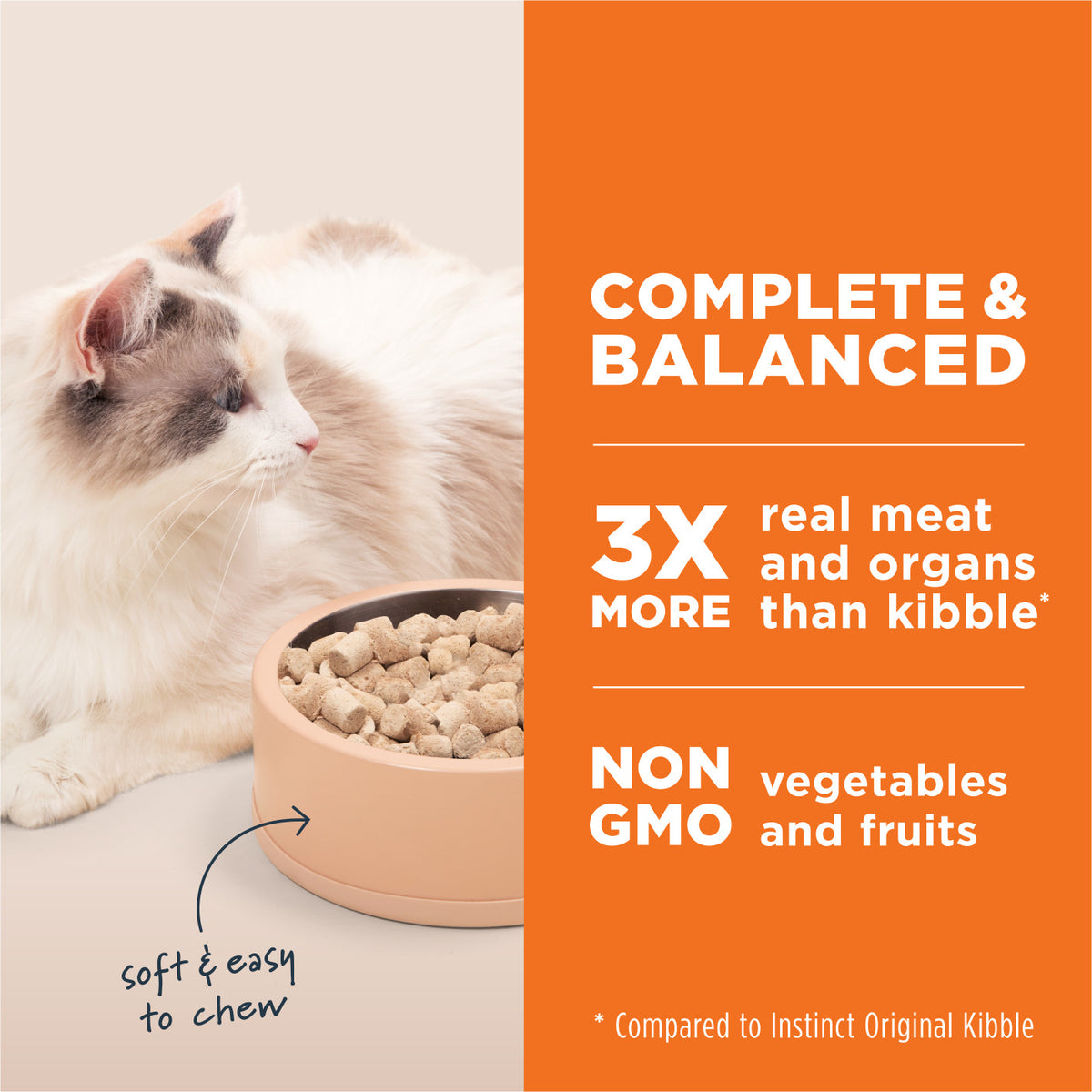Instinct Freeze-Dried Raw Meals Grain-Free Cage-Free Chicken Recipe Cat Food