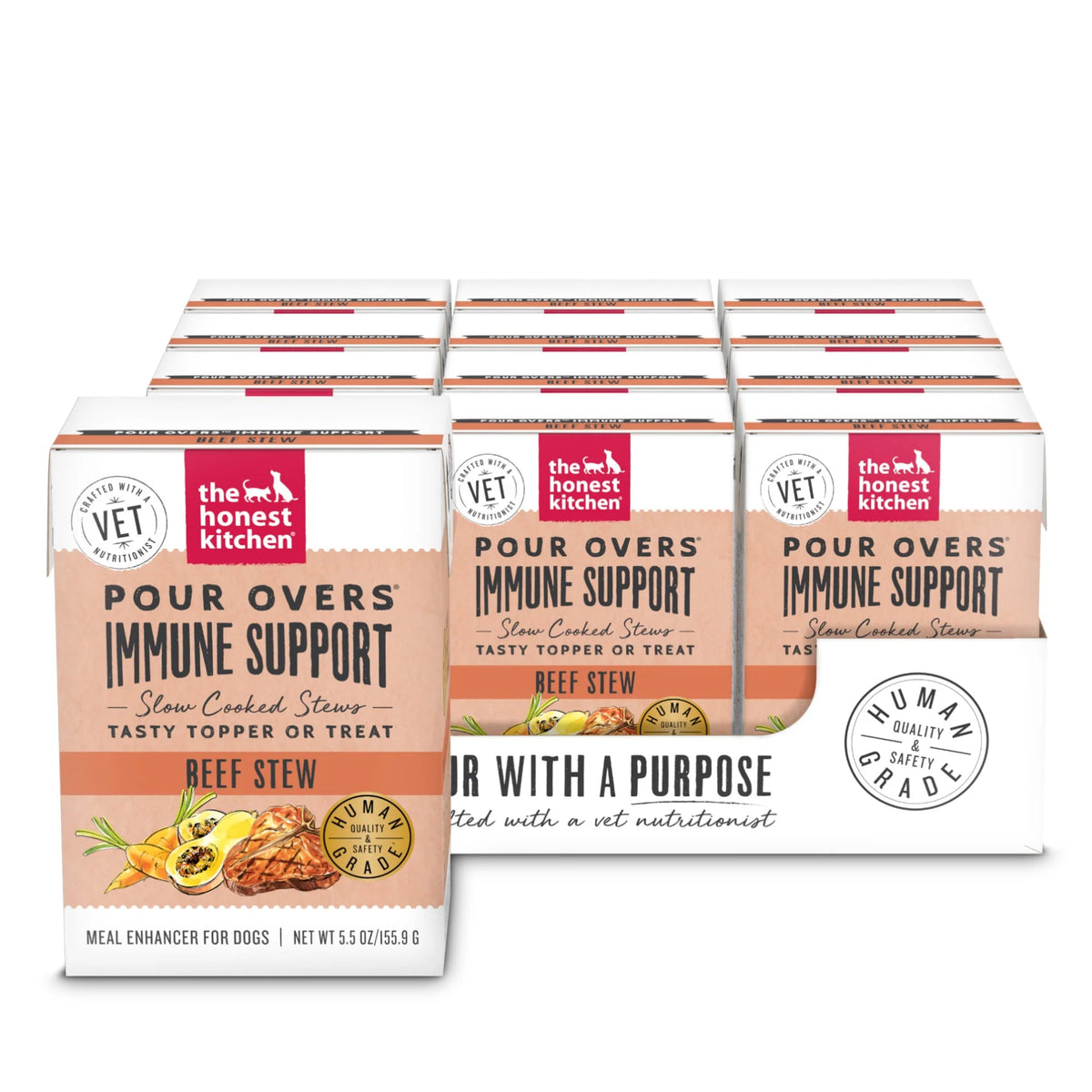 The Honest Kitchen Pour Overs Immune Support Beef Stew Dog Meal Topper