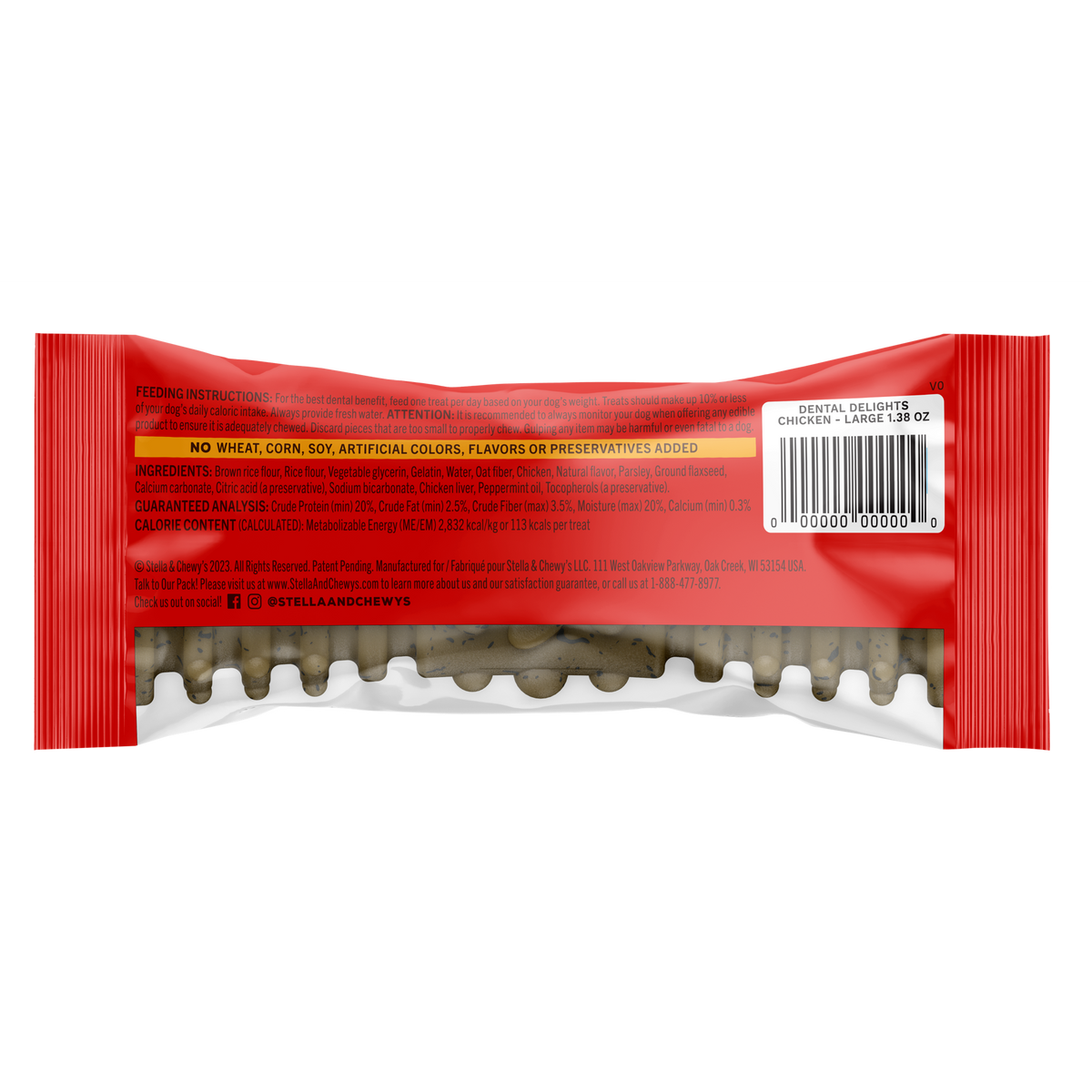 Stella &amp; Chewy&#39;s Dental Delights Large Dog Chews
