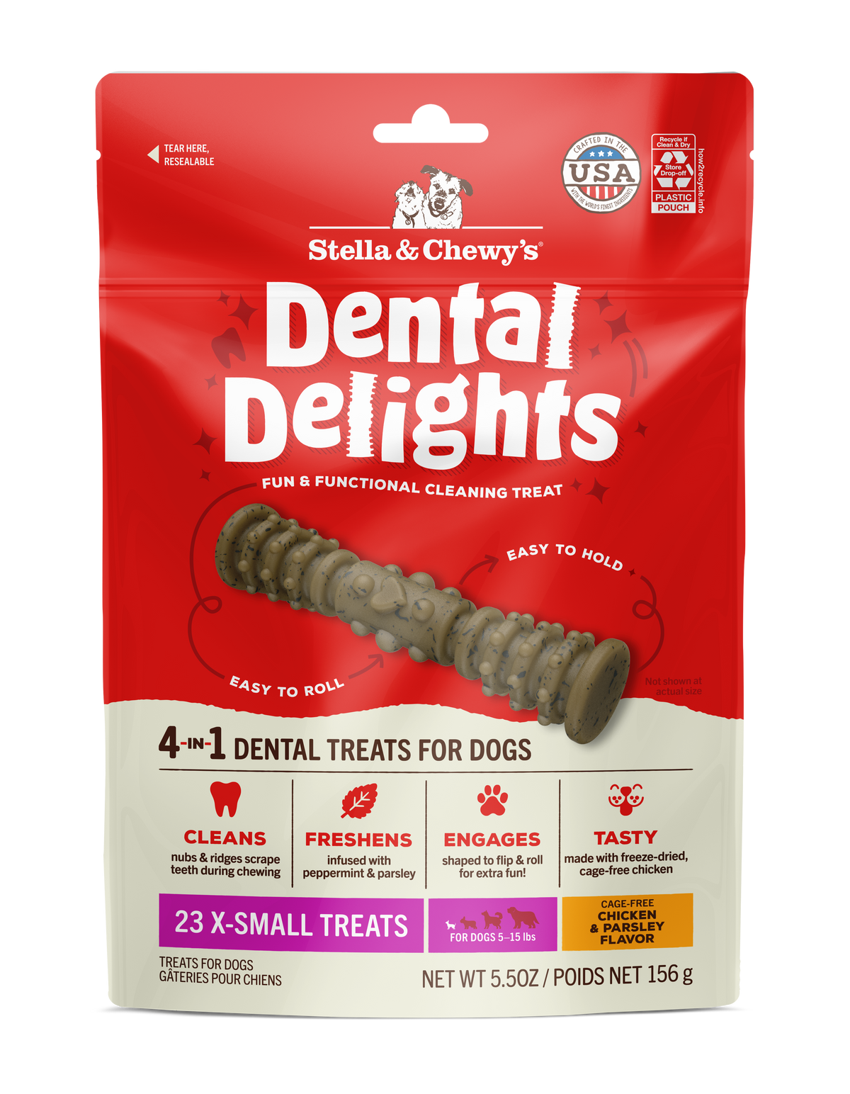 Stella &amp; Chewy&#39;s Dental Delights Extra Small Dog Chews