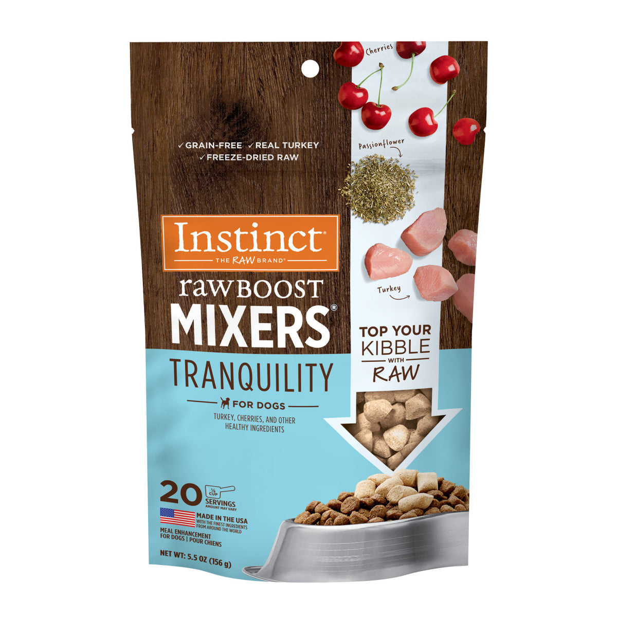 Instinct Freeze-Dried Raw Boost Mixers Grain-Free Tranquility Dog Food Topper