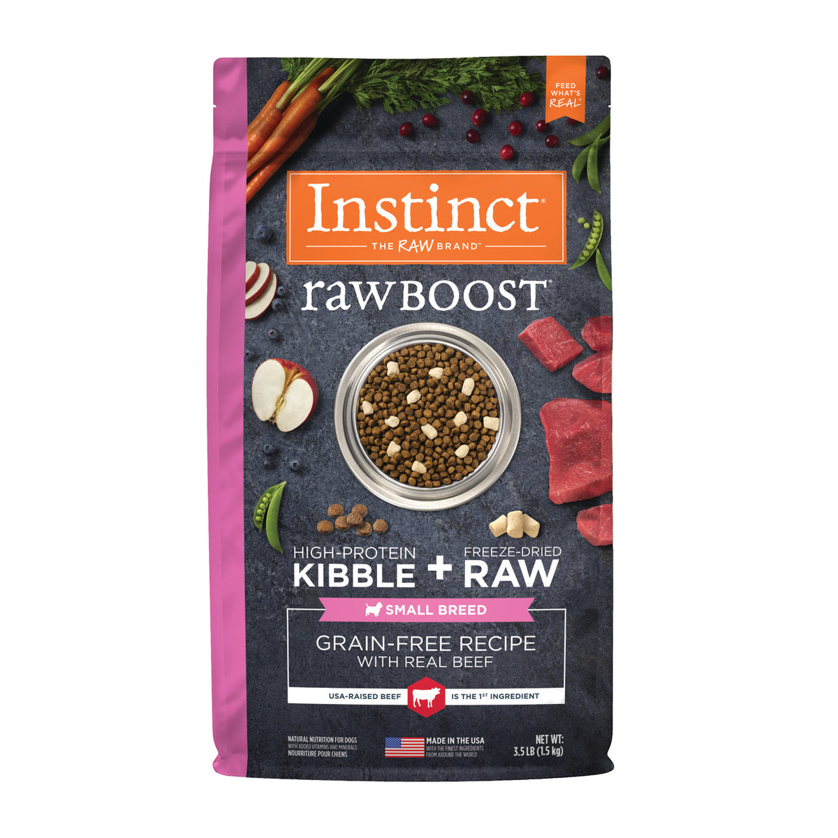 Instinct Raw Boost Small Breed Grain-Free Recipe with Real Beef Dry Dog Food