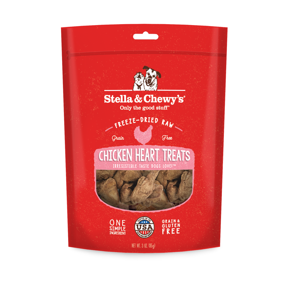 Stella &amp; Chewy&#39;s Freeze-Dried Raw Single Ingredient Treats Chicken Heart Dog Treats
