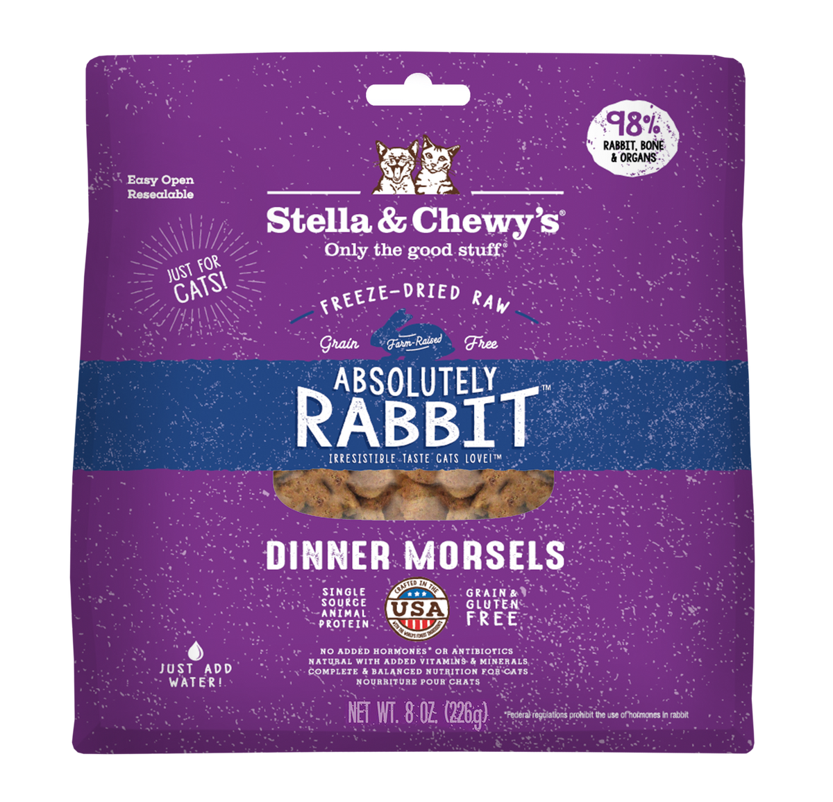 Stella &amp; Chewy&#39;s Freeze-Dried Raw Absolutely Rabbit Dinner Morsels Cat Food