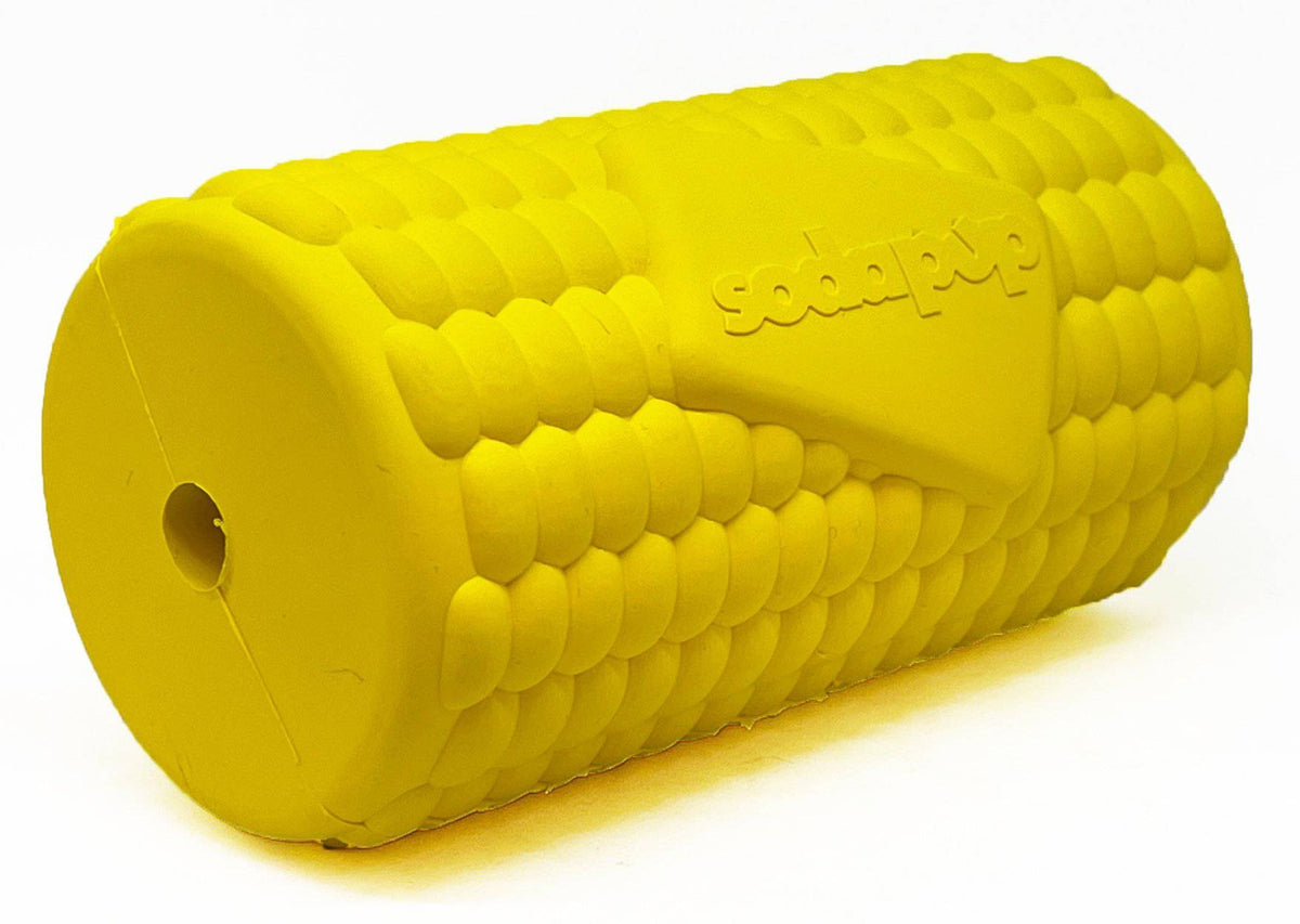 SodaPup Corn on the Cob Durable Rubber Treat Dispenser