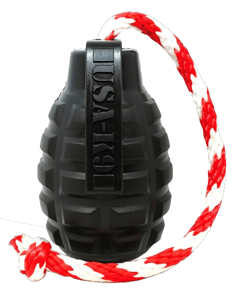SodaPup USA-K9 Magnum Grenade Durable Rubber Chew Toy