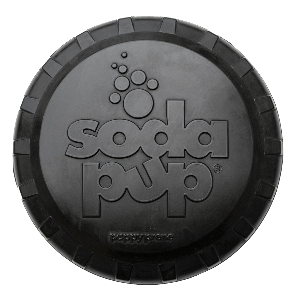 SodaPup Magnum Bottle Top Flyer Ultra Durable Rubber Retrieving Frisbee Dog Toy