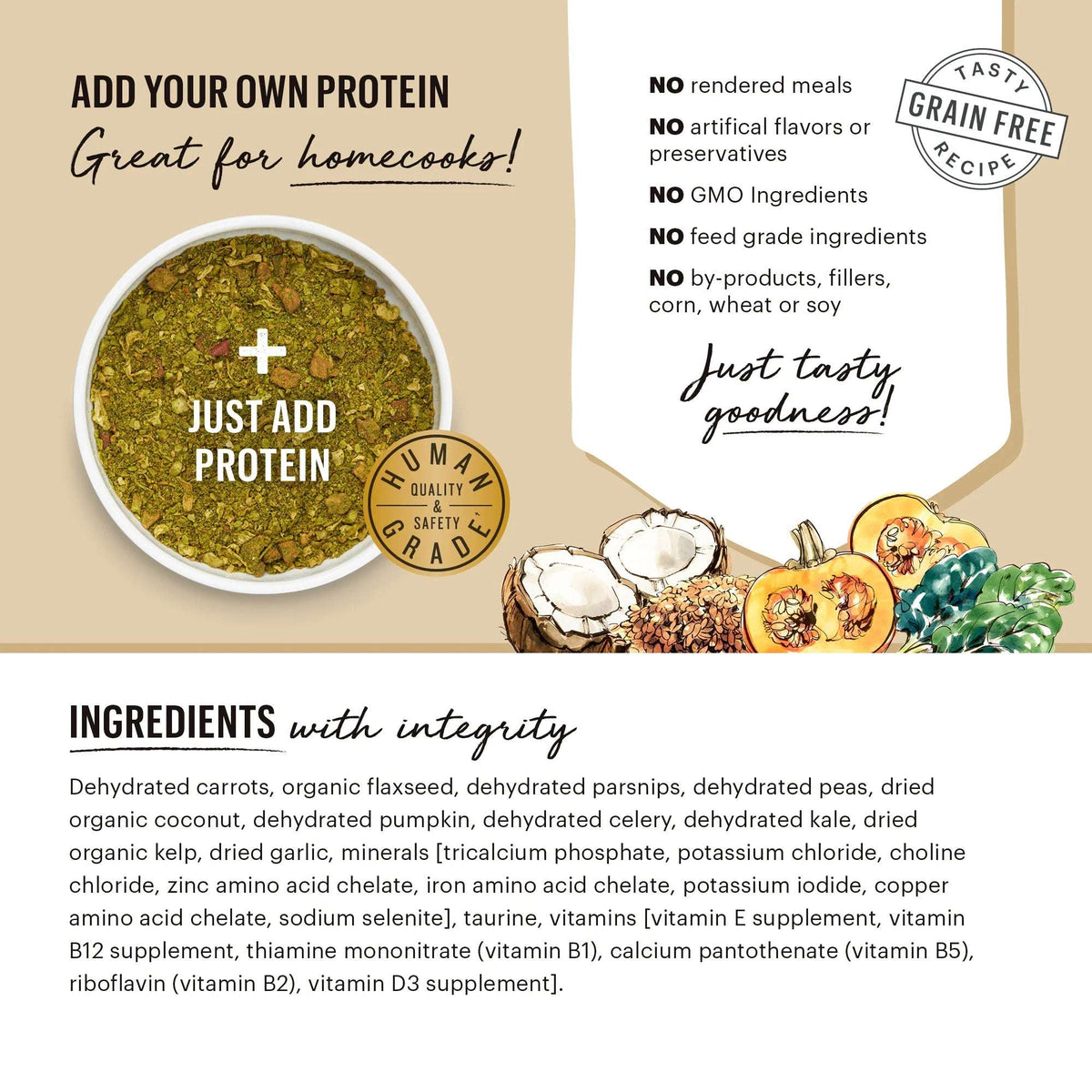 The Honest Kitchen Grain Free Veggie, Nut &amp; Seed Dog Food Base Mix