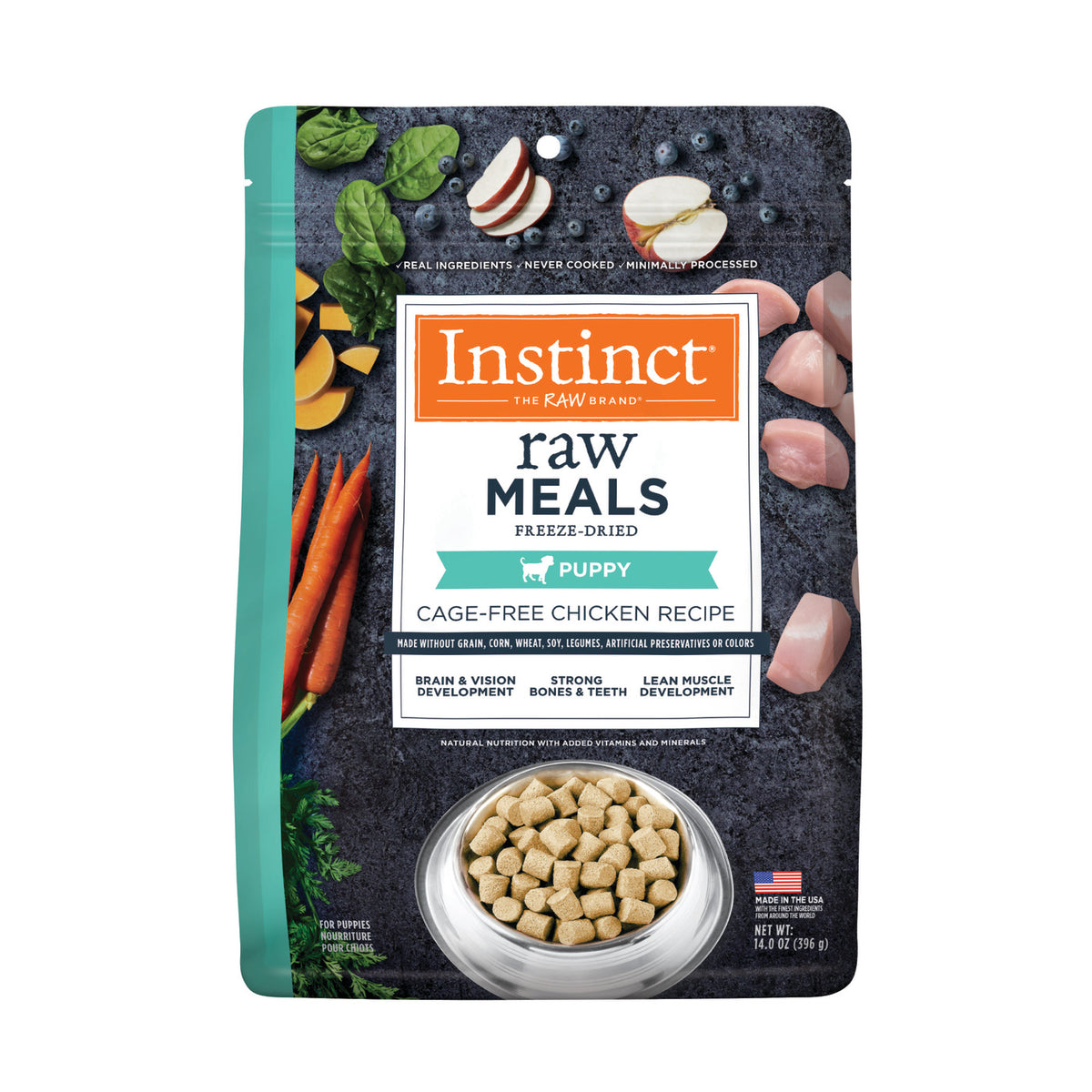 Instinct Freeze-Dried Raw Meals Puppy Grain-Free Cage-Free Chicken Recipe Dog Food