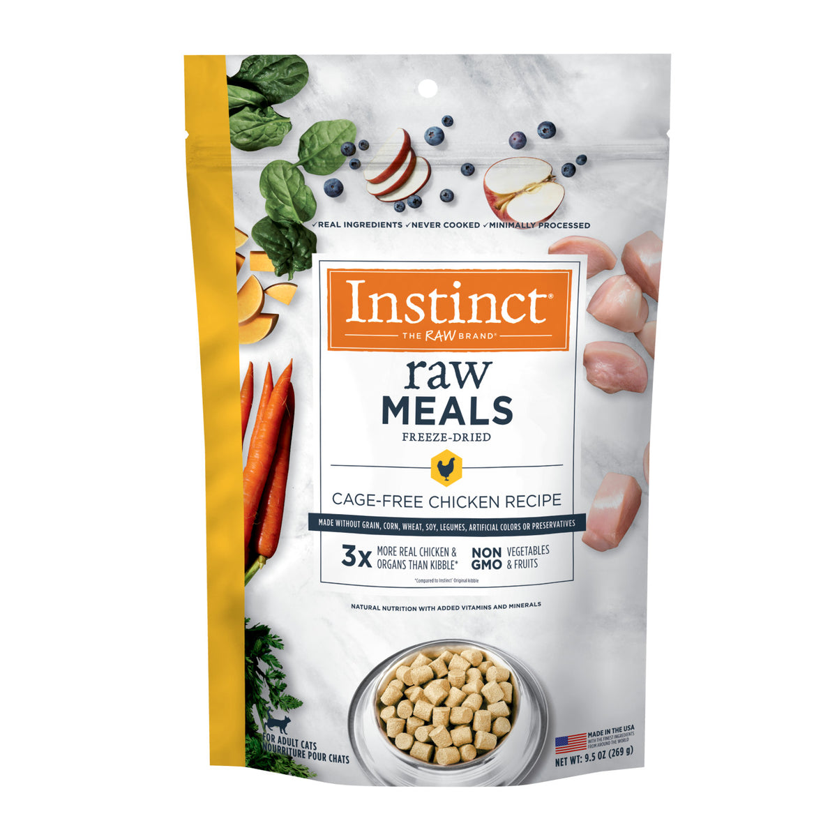 Instinct Freeze-Dried Raw Meals Grain-Free Cage-Free Chicken Recipe Cat Food