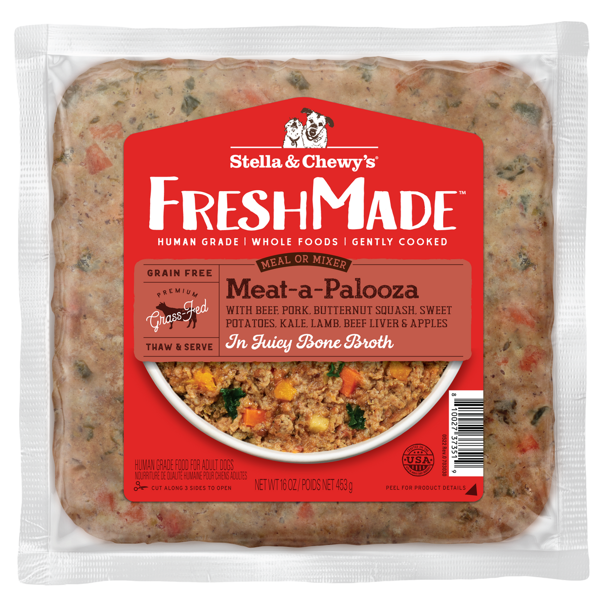 Stella &amp; Chewy&#39;s FreshMade Meat-a-Palooza Gently Cooked Dog Food