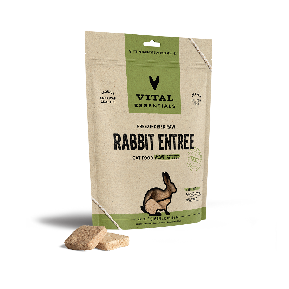 Vital Essentials Freeze-Dried Raw Rabbit Cat Food