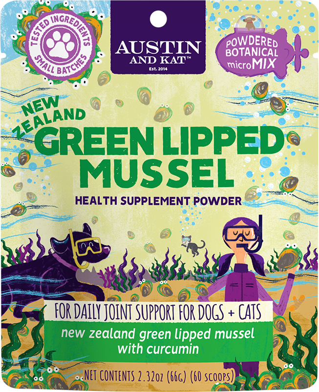 Austin and Kat Green Lipped Mussel with Turmeric Powder for Dogs &amp; Cats
