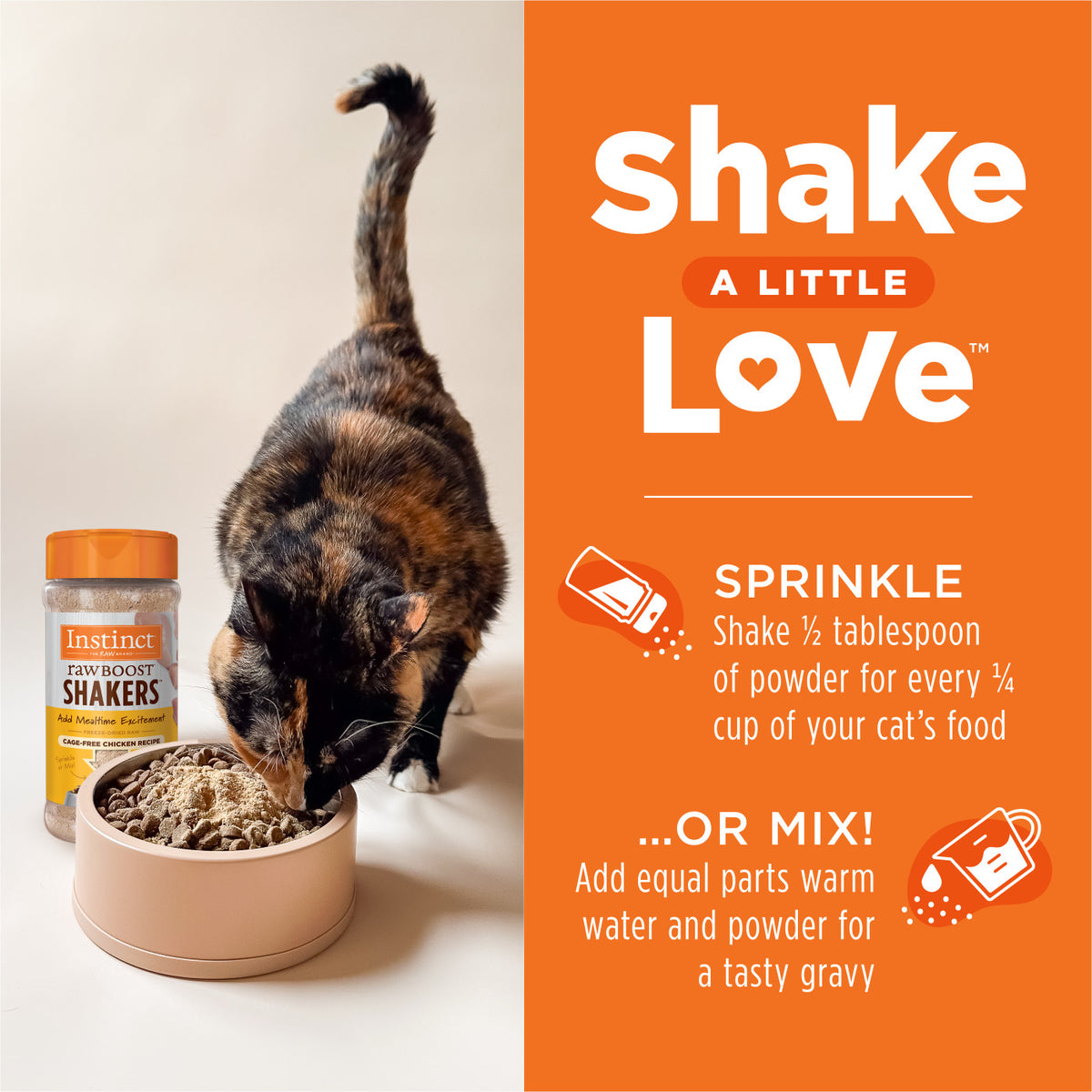 Instinct Freeze-Dried Raw Boost Shakers Grain-Free Chicken Recipe Freeze-Dried Cat Food Topper
