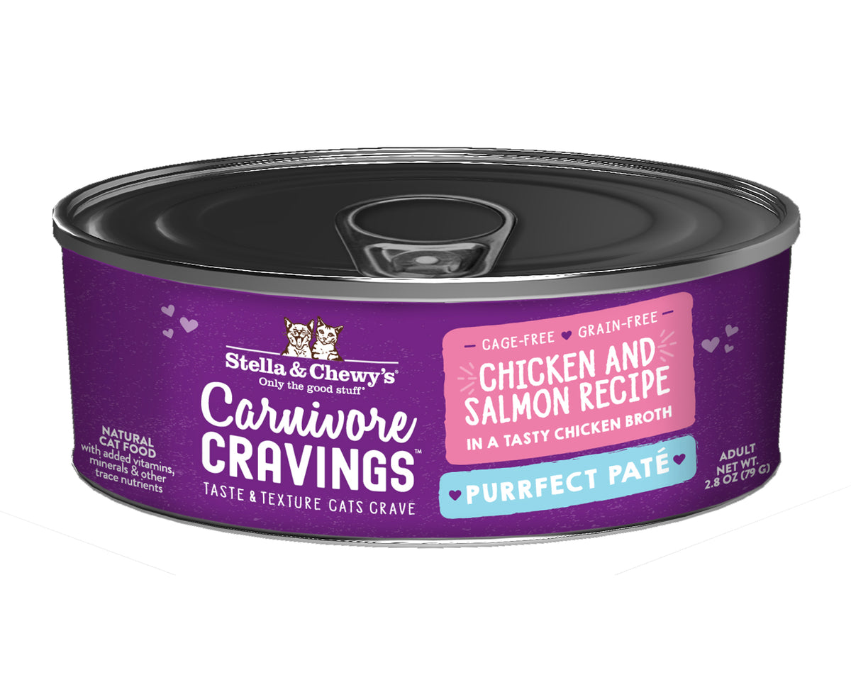 Stella &amp; Chewy&#39;s Carnivore Cravings Purrfect Pate Chicken &amp; Salmon Canned Cat Food