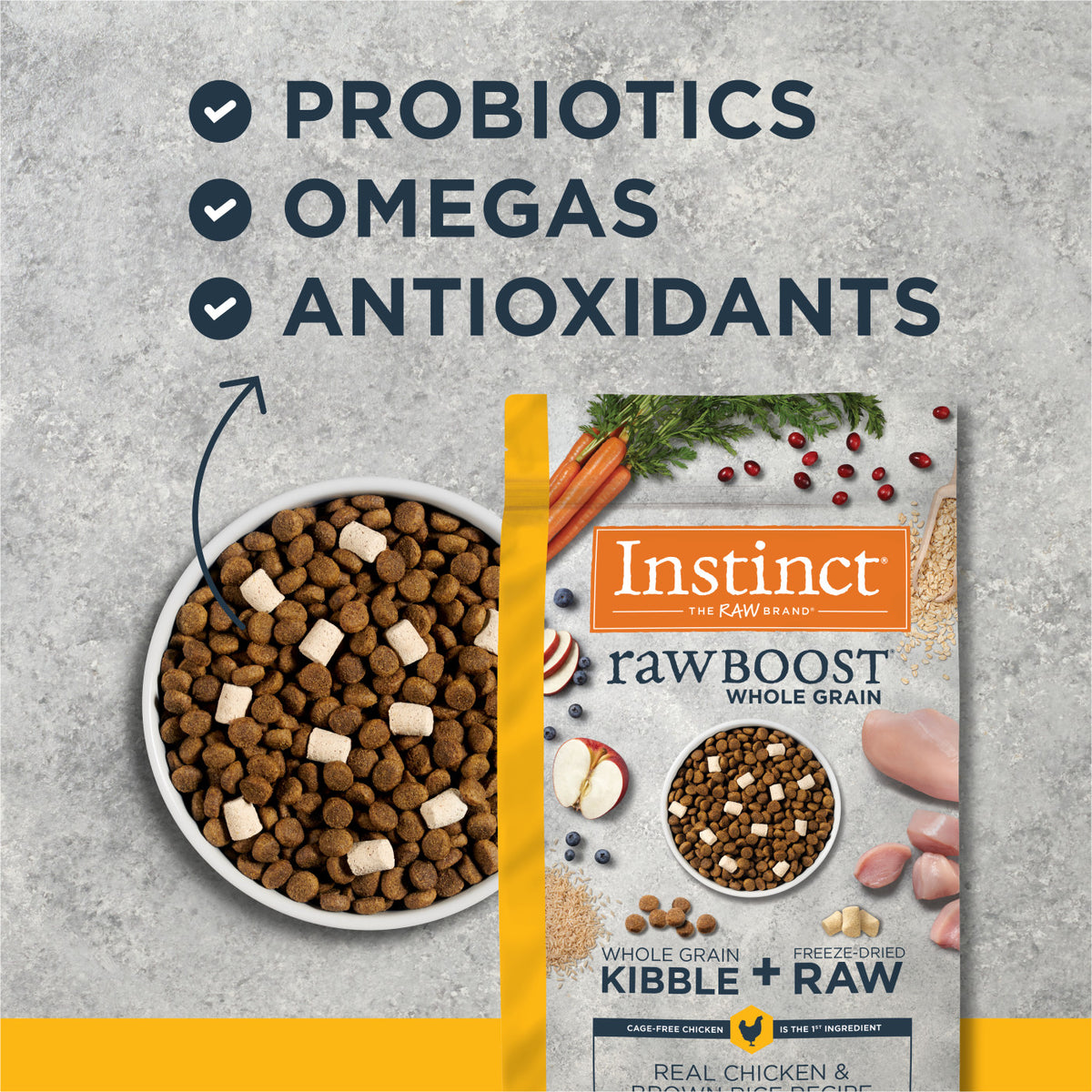 Instinct Raw Boost Whole Grain Real Chicken &amp; Brown Rice Recipe Dry Dog Food