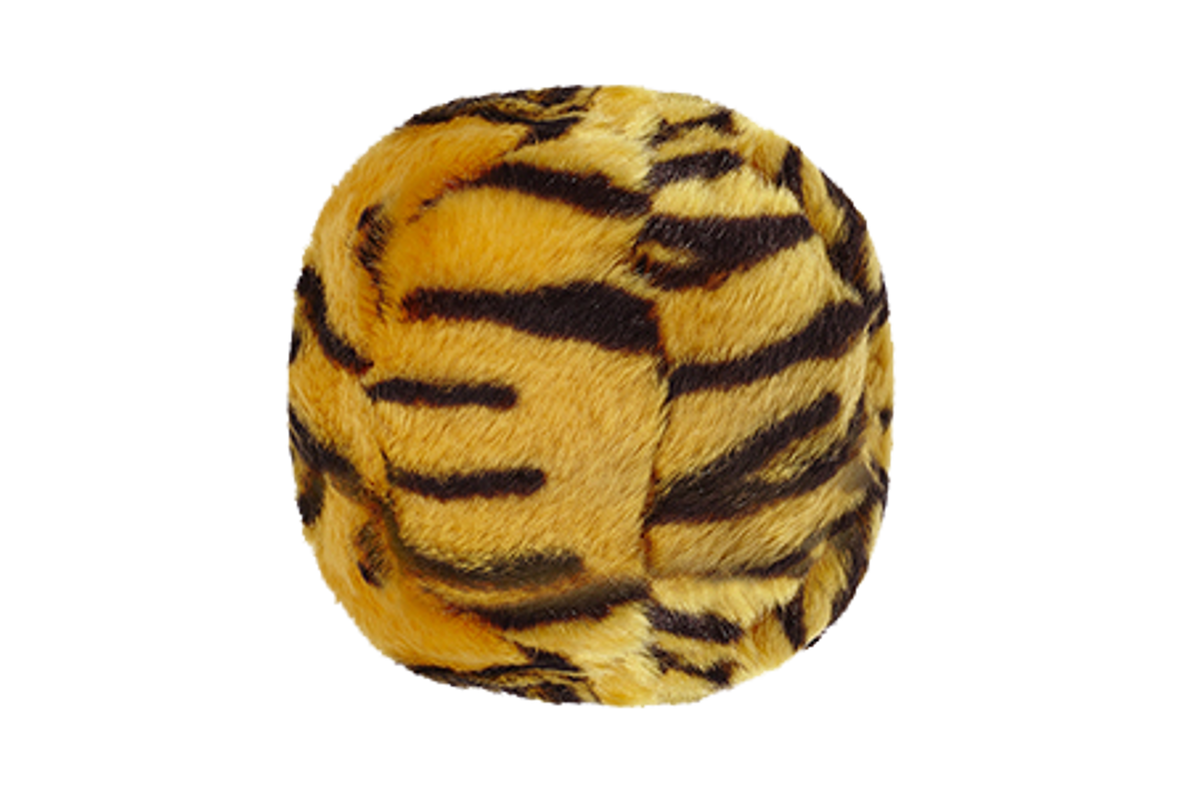 Fluff &amp; Tuff Tiger Ball Dog Toy