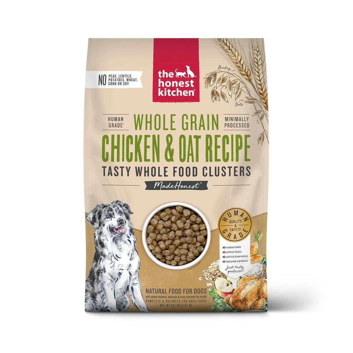 The Honest Kitchen Whole Grain Chicken &amp; Oat Clusters Dog Food