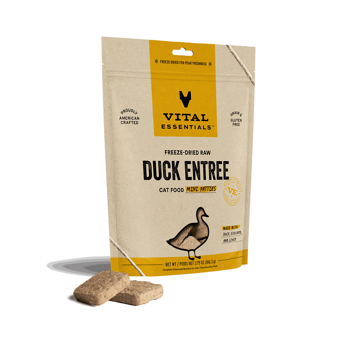 Vital Essentials Freeze-Dried Raw Duck Cat Food