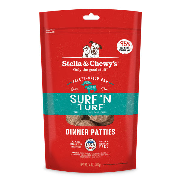 Stella &amp; Chewy&#39;s Freeze-Dried Raw Surf &amp; Turf Dinner Patties Dog Food