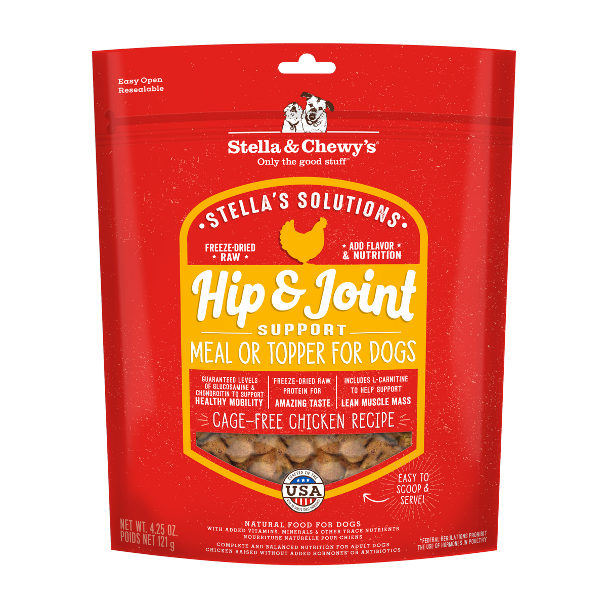 Stella &amp; Chewy&#39;s Solutions Freeze-Dried Raw Hip &amp; Joint Chicken Dog Food
