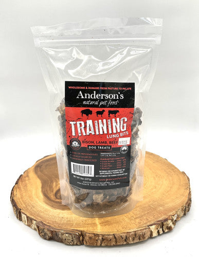 Anderson&#39;s Colorado Grass-Fed Beef Lung Training Bits Dog Treats