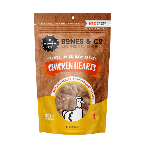 The Bones &amp; Co Freeze-Dried Raw Chicken Hearts Dog &amp; Cat Treats