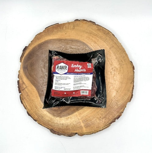 Rawr Frozen Raw Turkey Hearts for Dogs & Cats