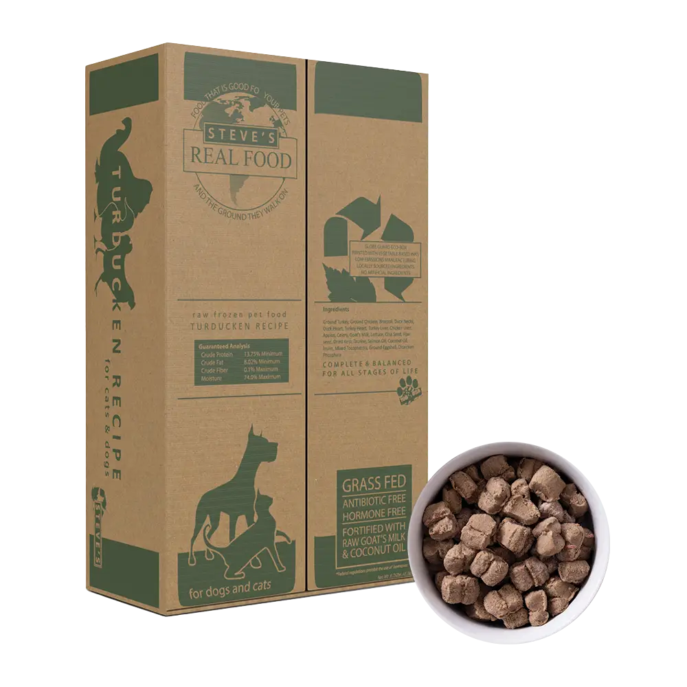 Steve&#39;s Real Food Frozen Turkducken Raw Dog &amp; Cat Food