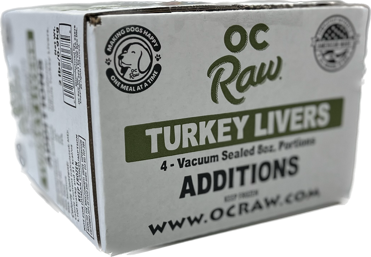 OC Raw Additions Frozen Raw Turkey Livers for Dogs