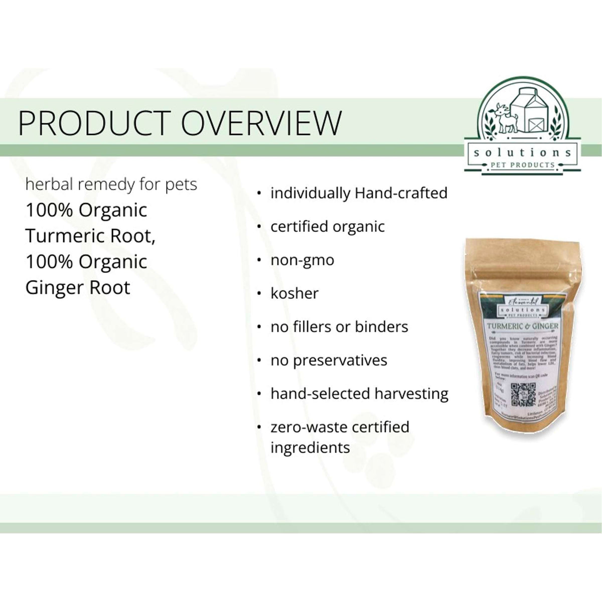 Solutions Pet Products Turmeric &amp; Ginger Supplement for Dogs and Cats