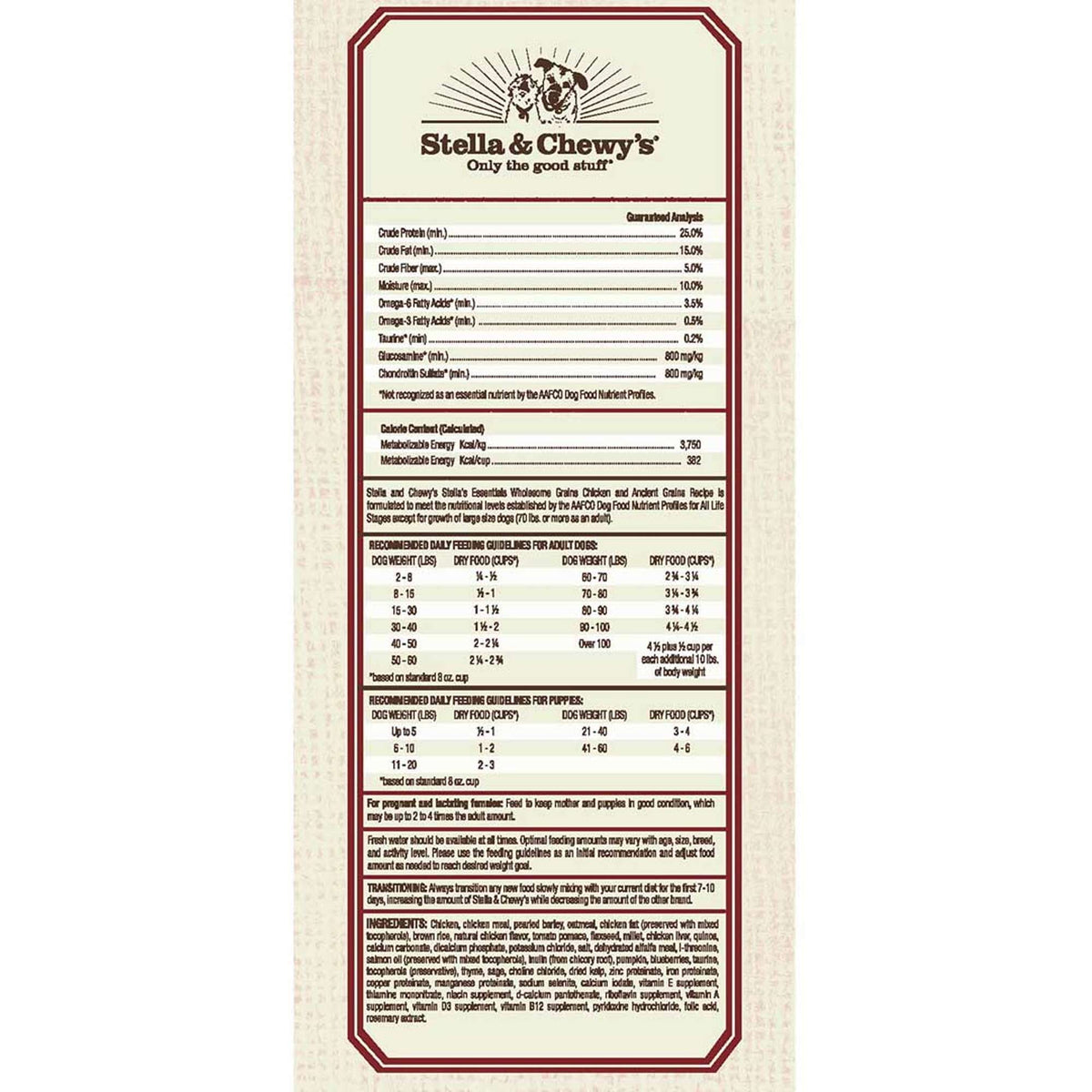 Stella &amp; Chewy&#39;s Stella&#39;s Essentials Chicken &amp; Ancient Grains Dog Food