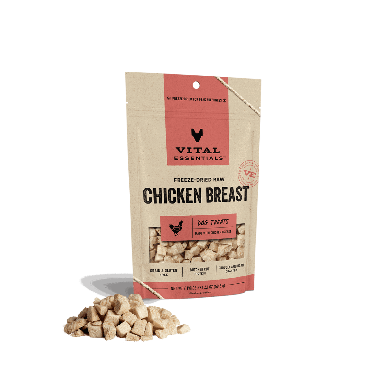 Vital Essentials Freeze-Dried Raw Chicken Breast Dog Treats