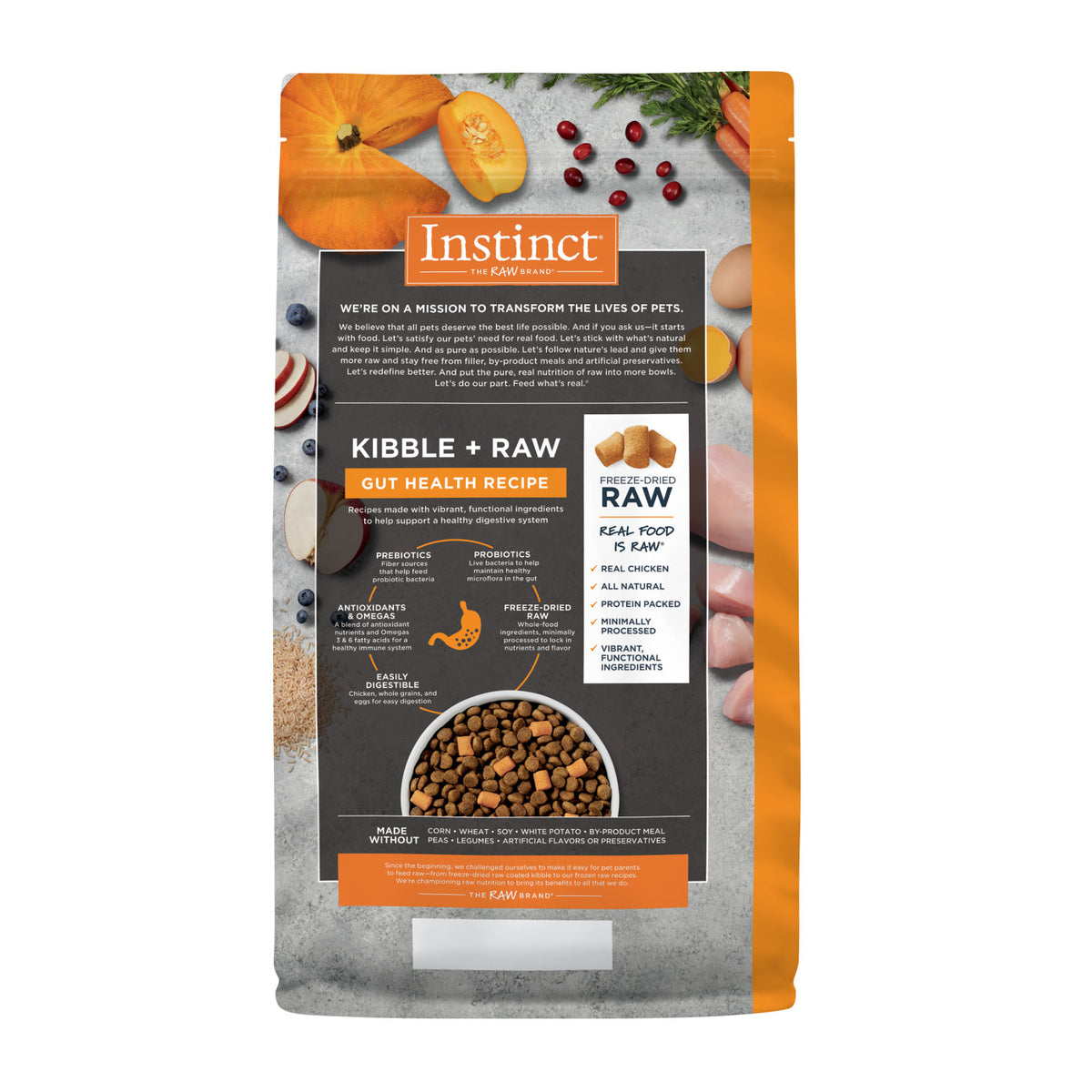 Instinct Raw Boost Whole Grain Gut Health Recipe with Real Chicken Dry Dog Food